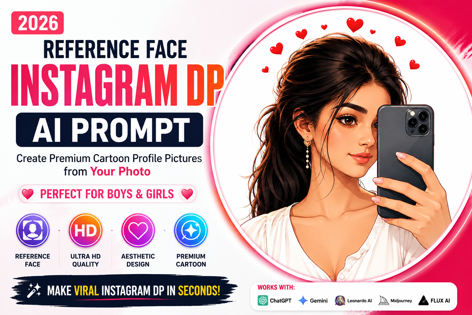 Reference Face Instagram DP AI Prompt