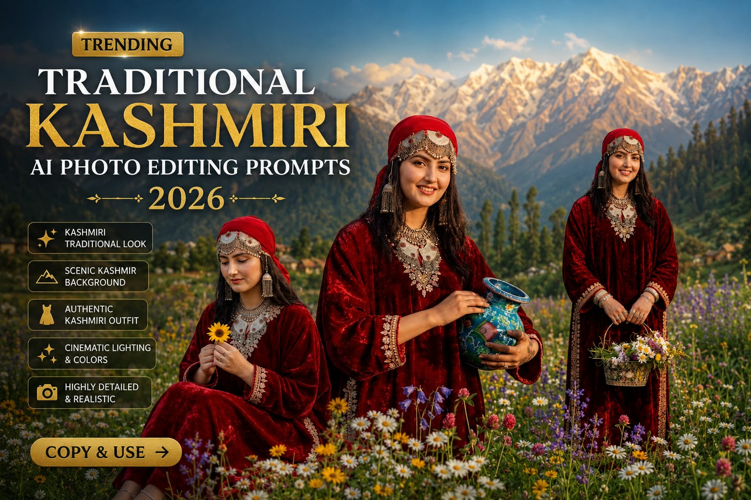 Traditional Kashmiri AI Photo Editing Prompts 2026