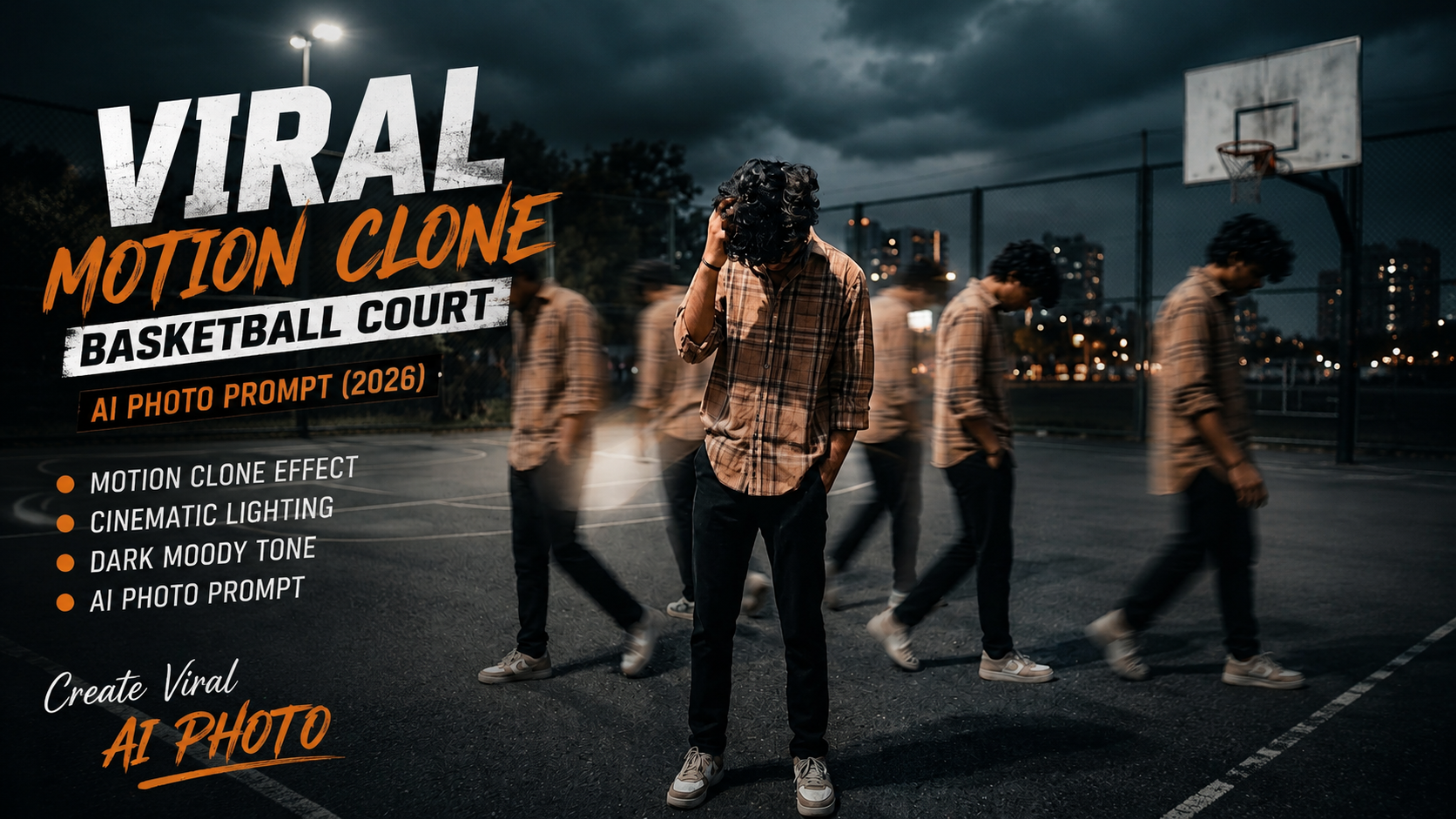 Viral Motion Clone Basketball Court AI Photo Prompt (2026)