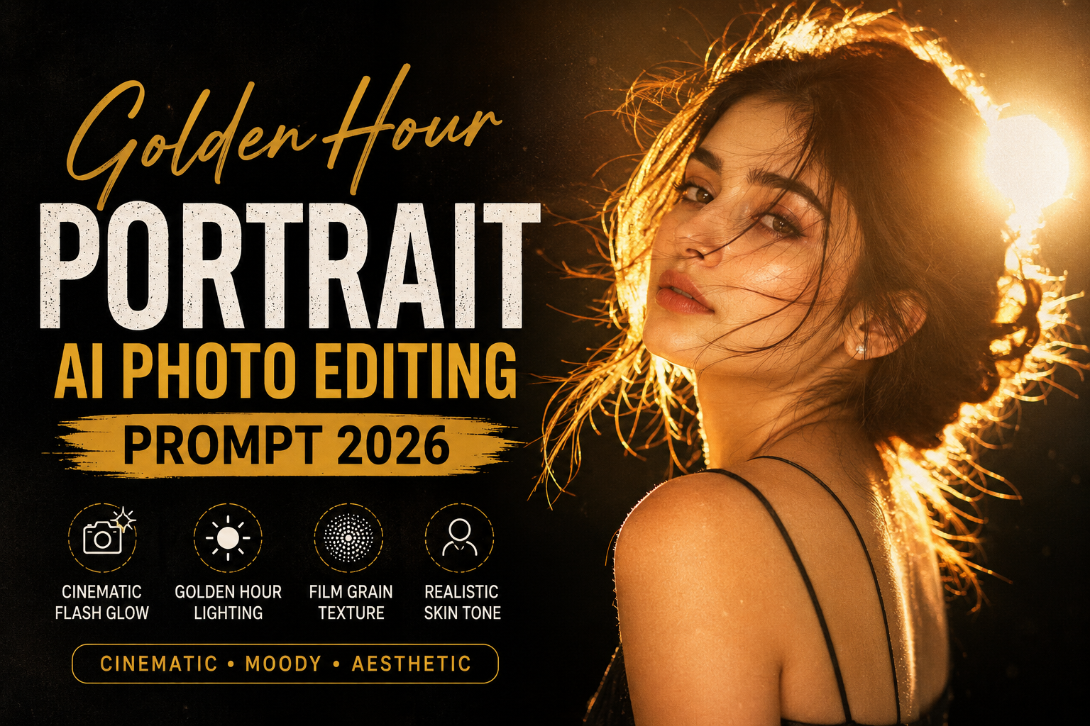 Golden Hour Portrait AI Photo Editing Prompt 2026